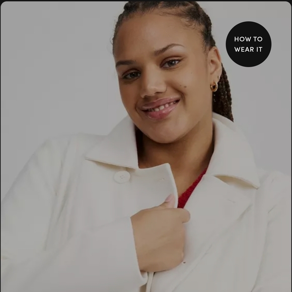 Torrid Ivory Double-Breasted Pea Coat - Picture 2 of 8